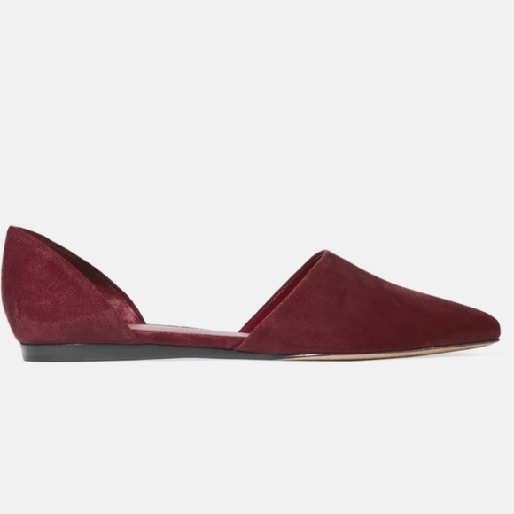 Vince Women's Nina D'Orsay Suede Flats. Made in Italy. - Picture 2 of 10